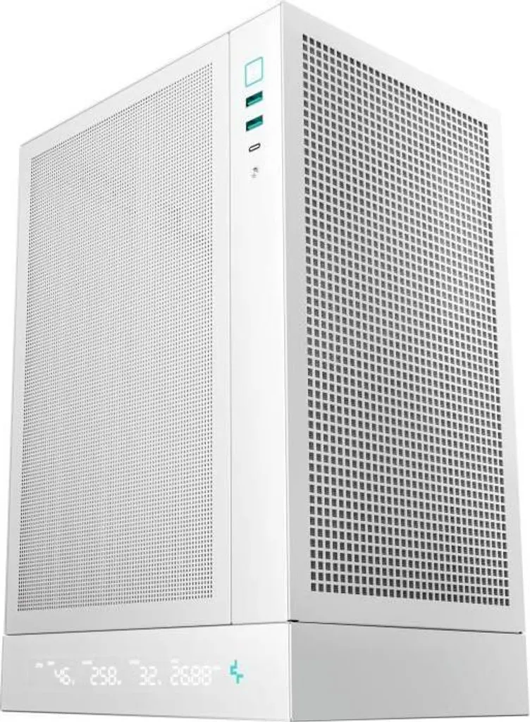 Case PC SFF DeepCool CH170 Digital White - Pannello Vetro e Mesh