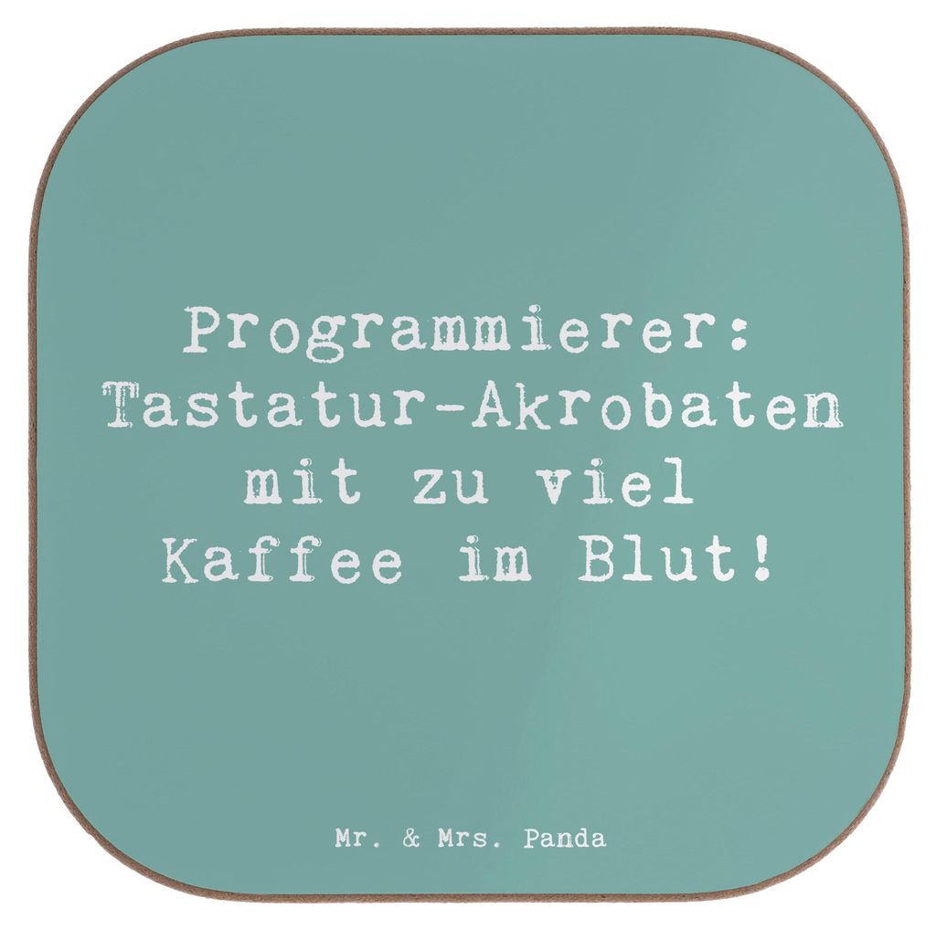 Mr. & Mrs. Panda Untersetzer für Gläser Programmierer Kaffeeheld - Meeresbrise - Geschenk, Berufsleben, Programmiersprachen, Tastatur, Akrobat, g...