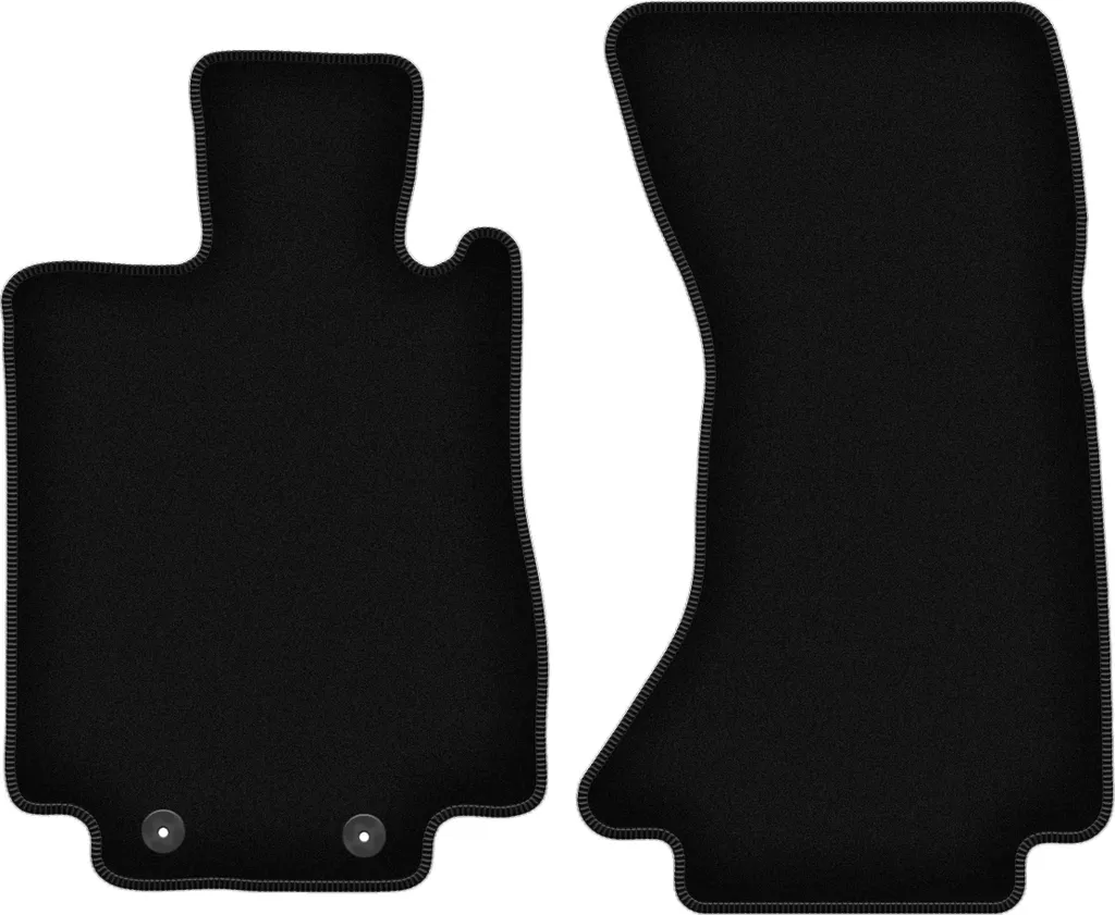 Wielganizator Tappetini anteriori in velluto per Mercedes S W220 4Matic (1998-2005, corta) neri, set 2 pz, con fissaggi