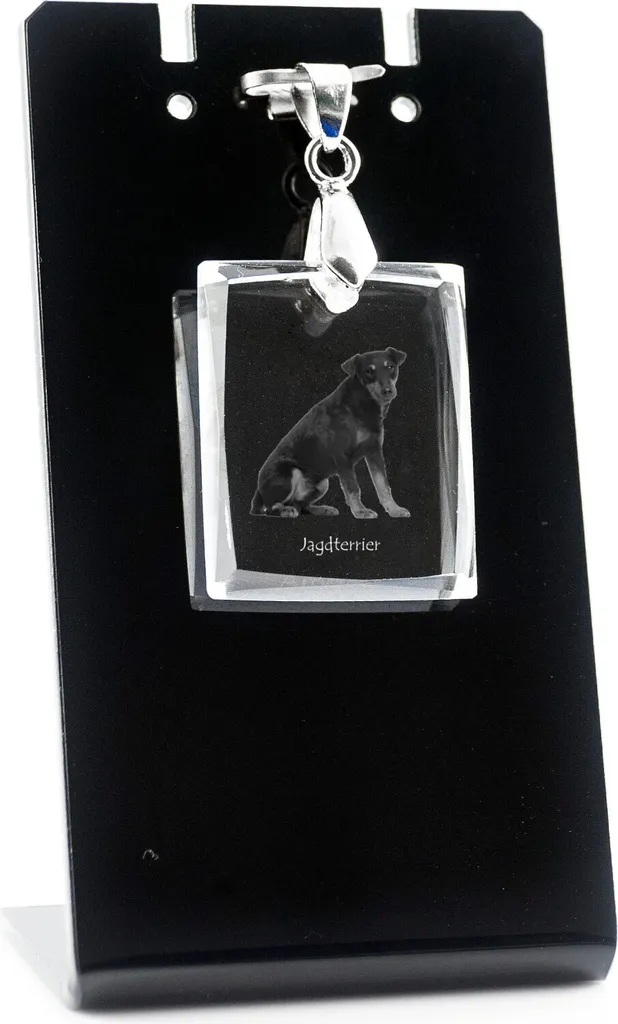 Collana Jagdterrier Art-Dog: Gioielli di Lusso in Cristallo con Cane - 1