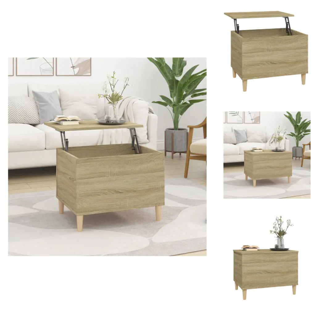 vidaXL Tavolino Rovere Sonoma 60x44,5x45 cm | Tavolino da Caffè Robusto