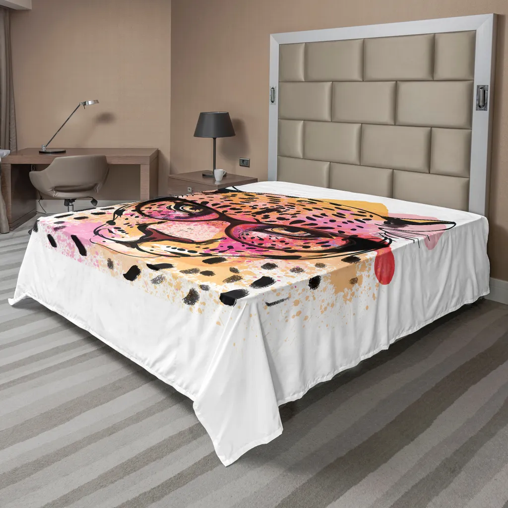 Lenzuolo Decorativo Leopardo Artistico ABAKUHAUS 275x260 - Design Unico