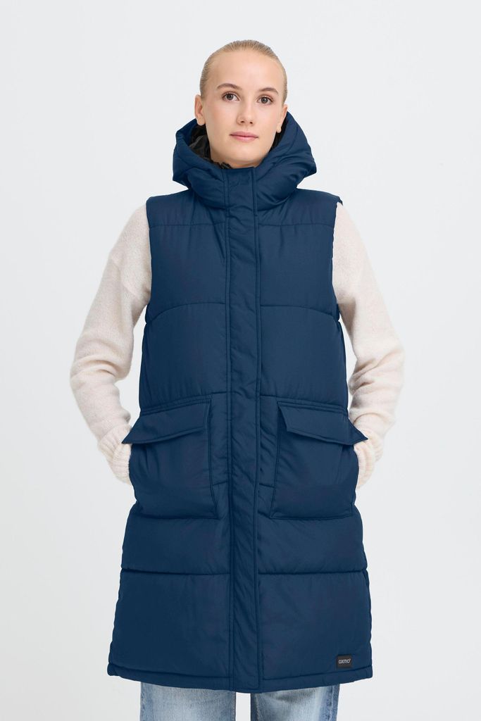 OXMO OXMINNA LONG Damen Weste Steppweste Outdoor Weste regular fit