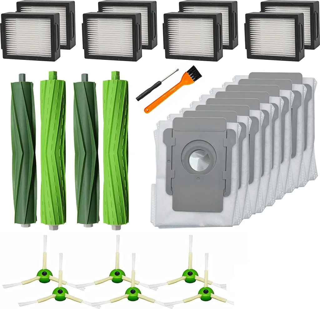 Lot de 26 Filtres et Brosses pour iRobot Roomba j7 i7 i3 E5 - Entretien