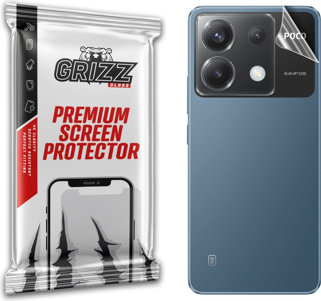 Folie auf der Rückseite GrizzGlass UltraSkin für Xiaomi Poco X6