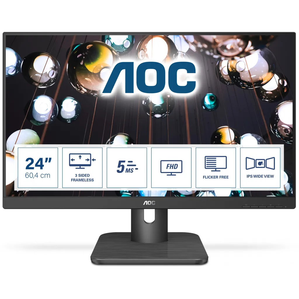 Écran d'Ordinateur AOC 24E1Q Parfait pour Configuration Double Écran Bureau - 5