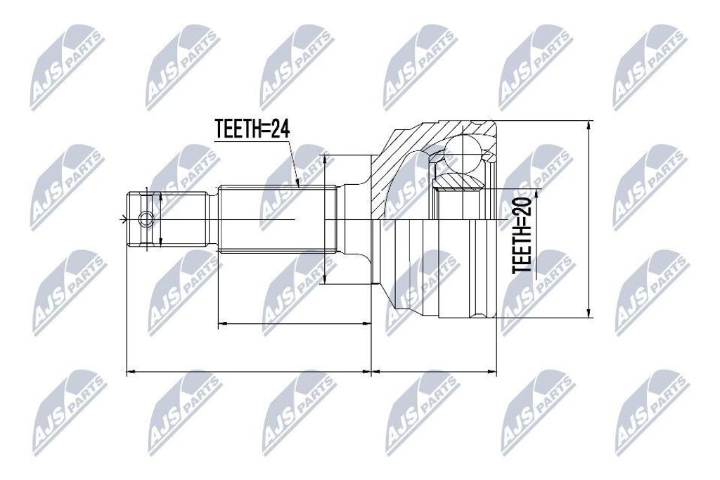 NTY Gelenksatz Antriebswelle Radseitig für DAIHATSU TERIOS Produktbild 