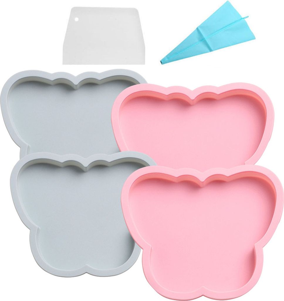 Set Mit 4 Silikon-Kuchenbackformen,18cm Schichtkuchenformen Zum Backen Zu Hause, Regenbogen-Kuchenformen Für Geburtstagsfeier, Jubiläum (Schmette...