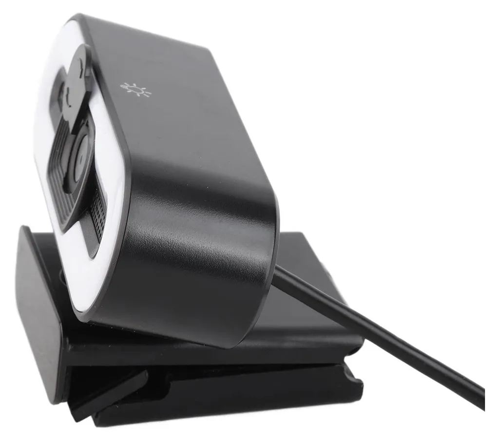 Caméra de Streaming 4K avec Éclairage LED Intégré et Micro USB pour PC