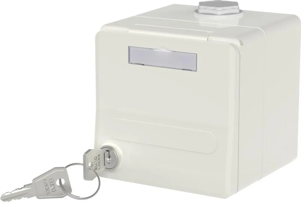 Boîtier Keystone IP44 METZ CONNECT anti-poussière pour prise RJ45 saillie