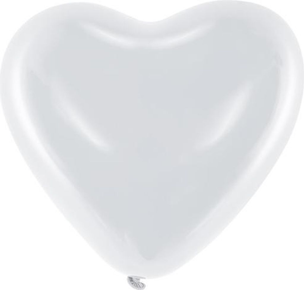 Luftballons 10'' Herzen, Pastellweiß (1 Packung / 100 Produktbild 