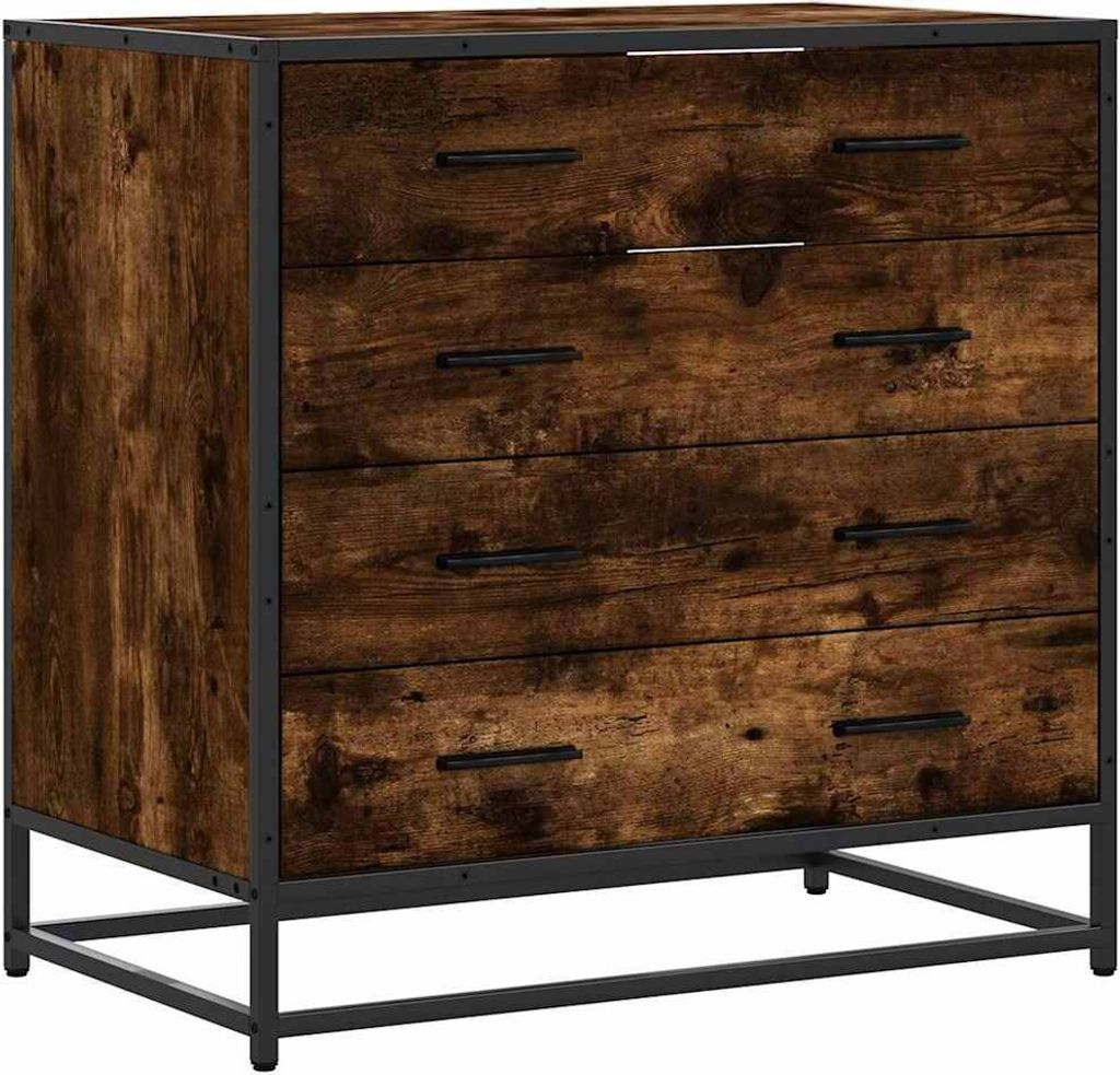 Schubladenschrank Räuchereiche 70x41x70 cm Holzwerkstoff