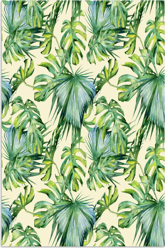 MuchoWow Poster Muster - Vintage - Tropisch 40x60 cm - Plakate für die Wand - Poster Babyzimmer