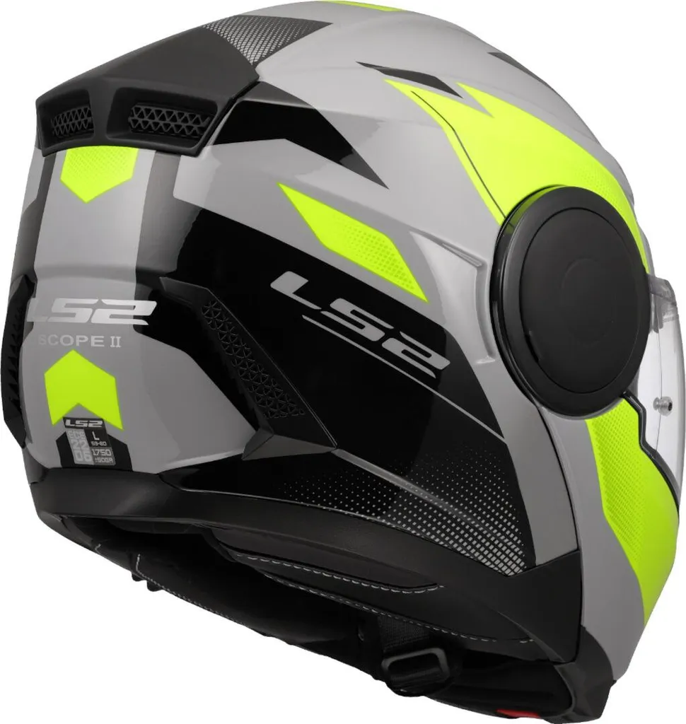 Casque modulable LS2 FF902 Scope II Duria gris jaune néon taille XS