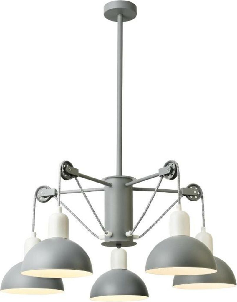 ACA Pendelleuchte 5xE14 grau/weiß Metall D68xH85CM CEZANNE EG5795P58G