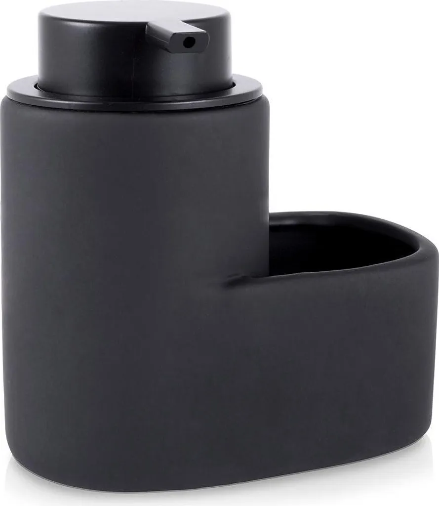 Pompa per sapone con portasapone nero 12,7 X 13,3 X 7,8 cm