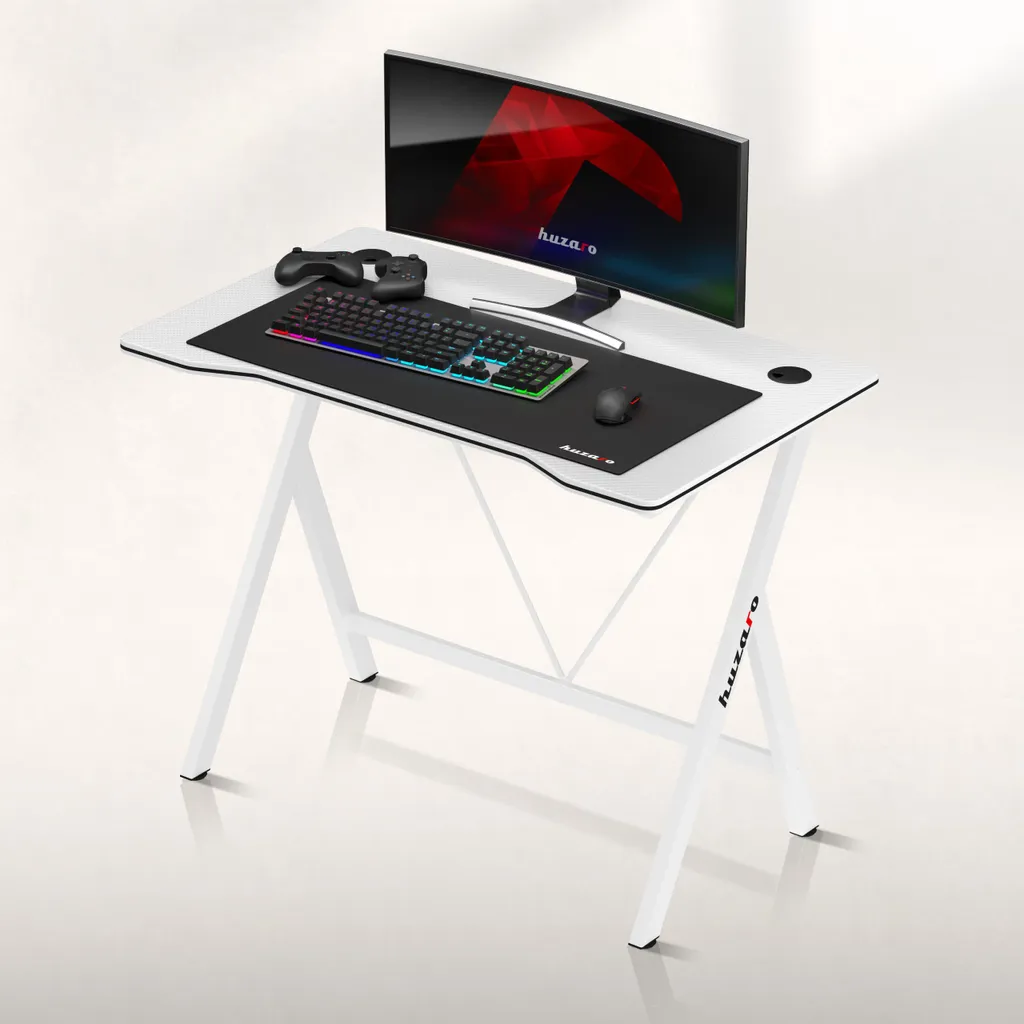 Offerta Scrivania Computer Huzaro Hero 1.4 Bianca | Tavolo PC Robusto - 4