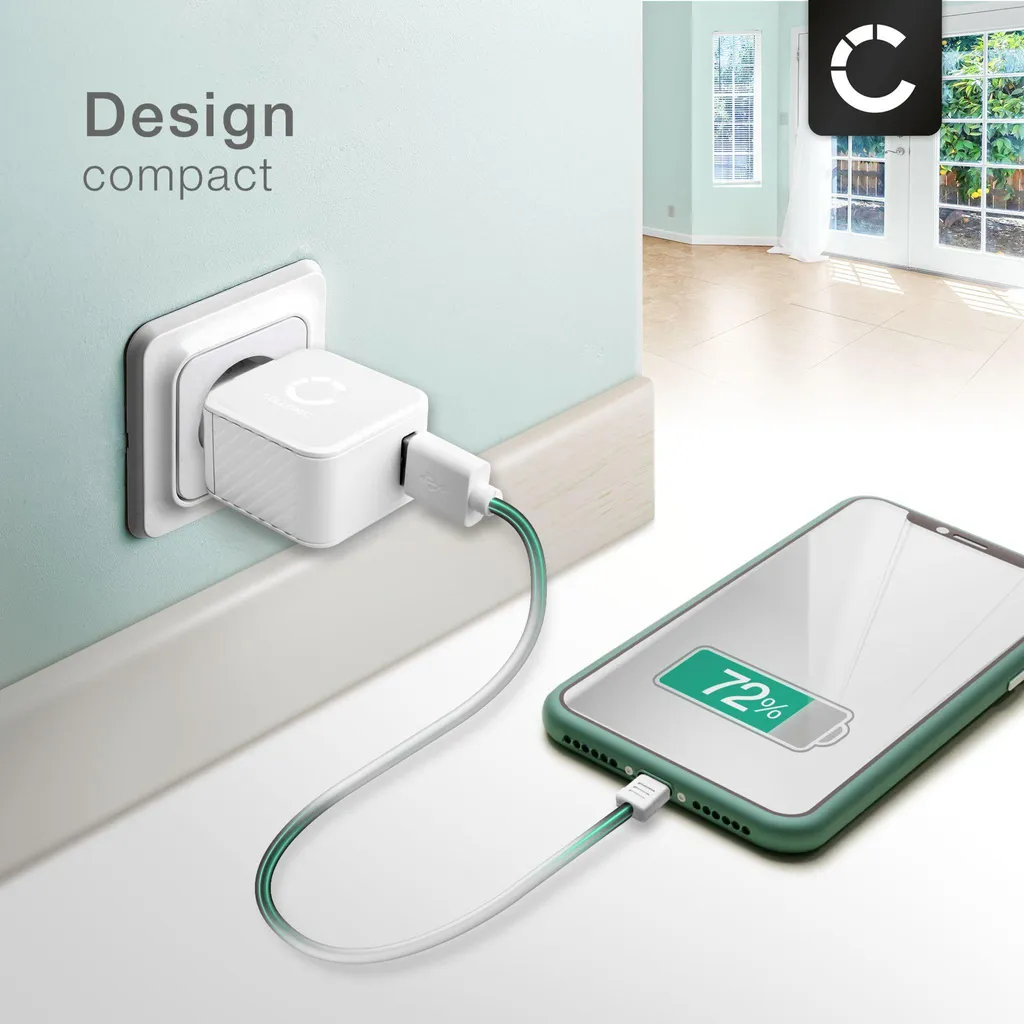 Chargeur Secteur USB pour Smartphone et Tablette 12W Pack de 4 - 6