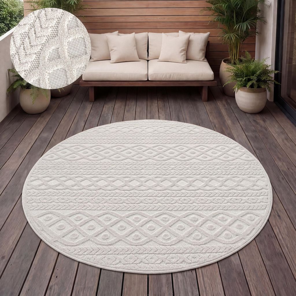 Outdoor Teppich Wetterfest Balkon Wohnzimmer Produktbild 