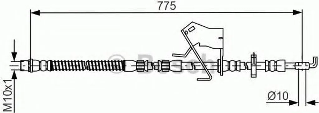 Flexible de Frein Arrière Peugeot 407 et 508 Berline SW 2.0-3.0 HDi