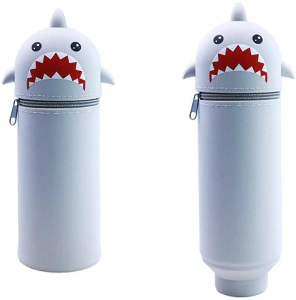 Organisateur de bureau requin silicone étanche et incassable 2-en-1