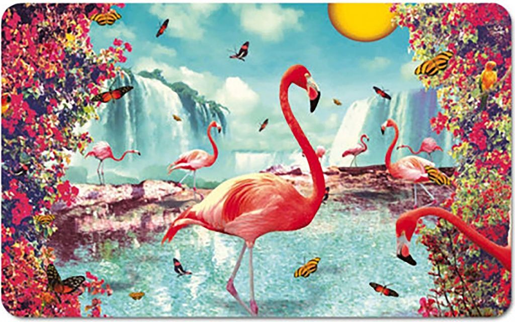 Frühstücksbrett - Flamingos - Schneidebrett