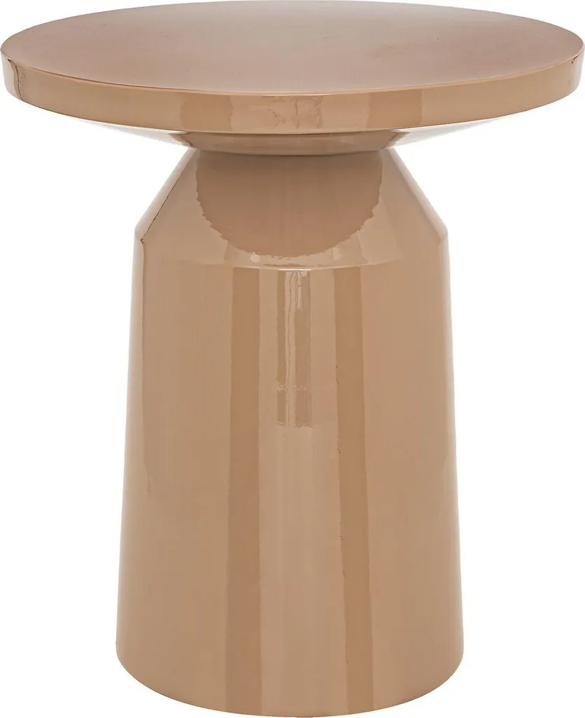 Petite table de salon beige Sita D38cm - Idéal pour bout de canapé moderne