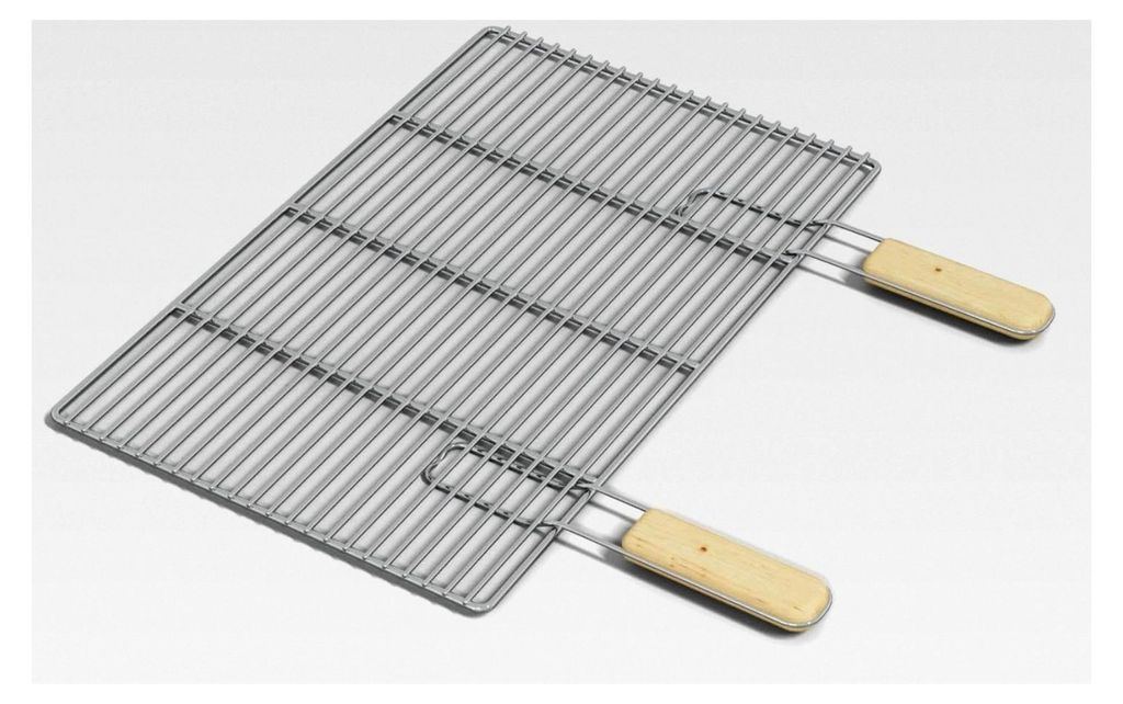 Edelstahl Grillrost | Eckig 54x34cm | Ersatzrost | Grillgitter | universal | mit Griffen | massiv | Gasgrill | Kohlegrill