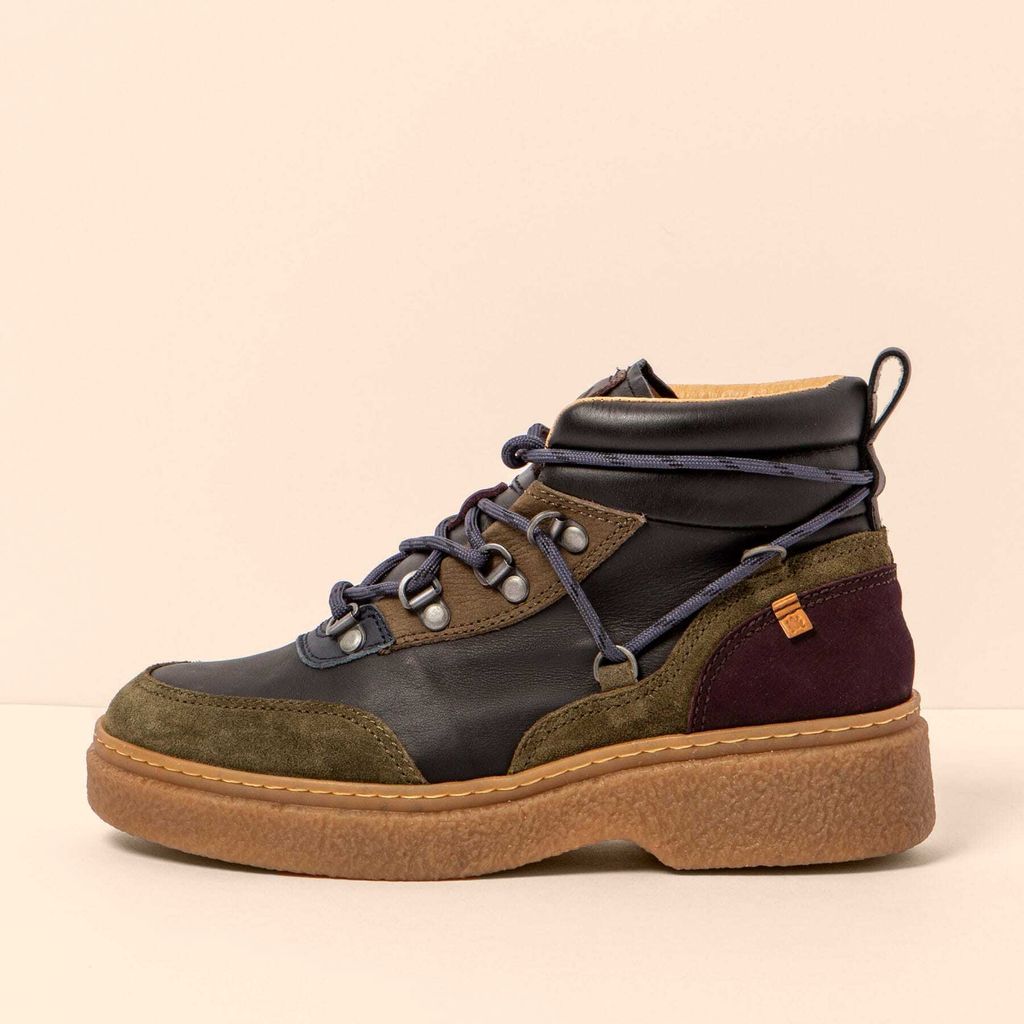 El naturalista Schnürstiefel N5905 MULTI LEATHER MULTI BLACK / ARPEA Farbe Black