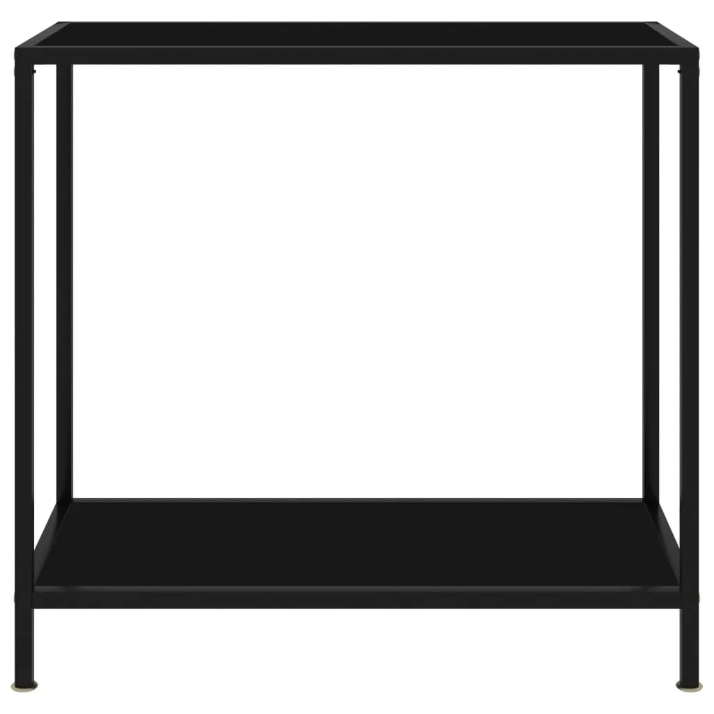 SYFAX™ Tavolo Consolle Nero 80x35x75 cm - Mobile Ingresso Vetro Temperato