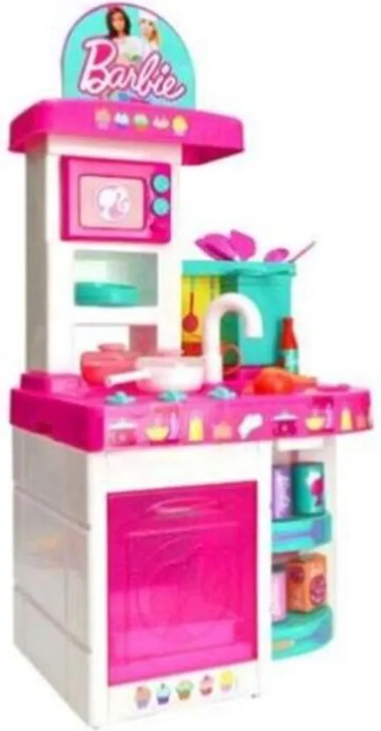 Cuisine Barbie rose 81 cm de haut - Design compact et robuste pour enfant