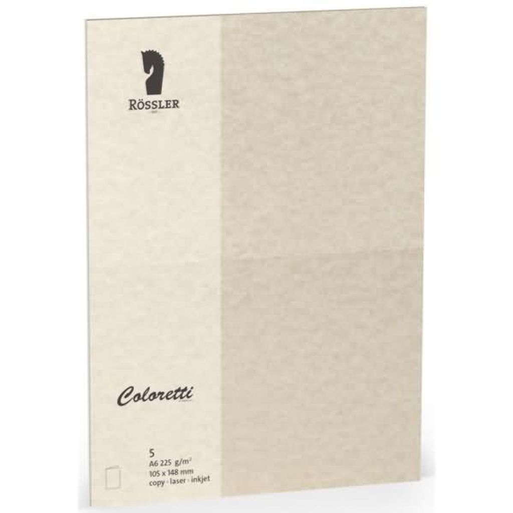 Coloretti Karten 5 Stück A6 Hd-Pl 225g Sah. braun Produktbild 
