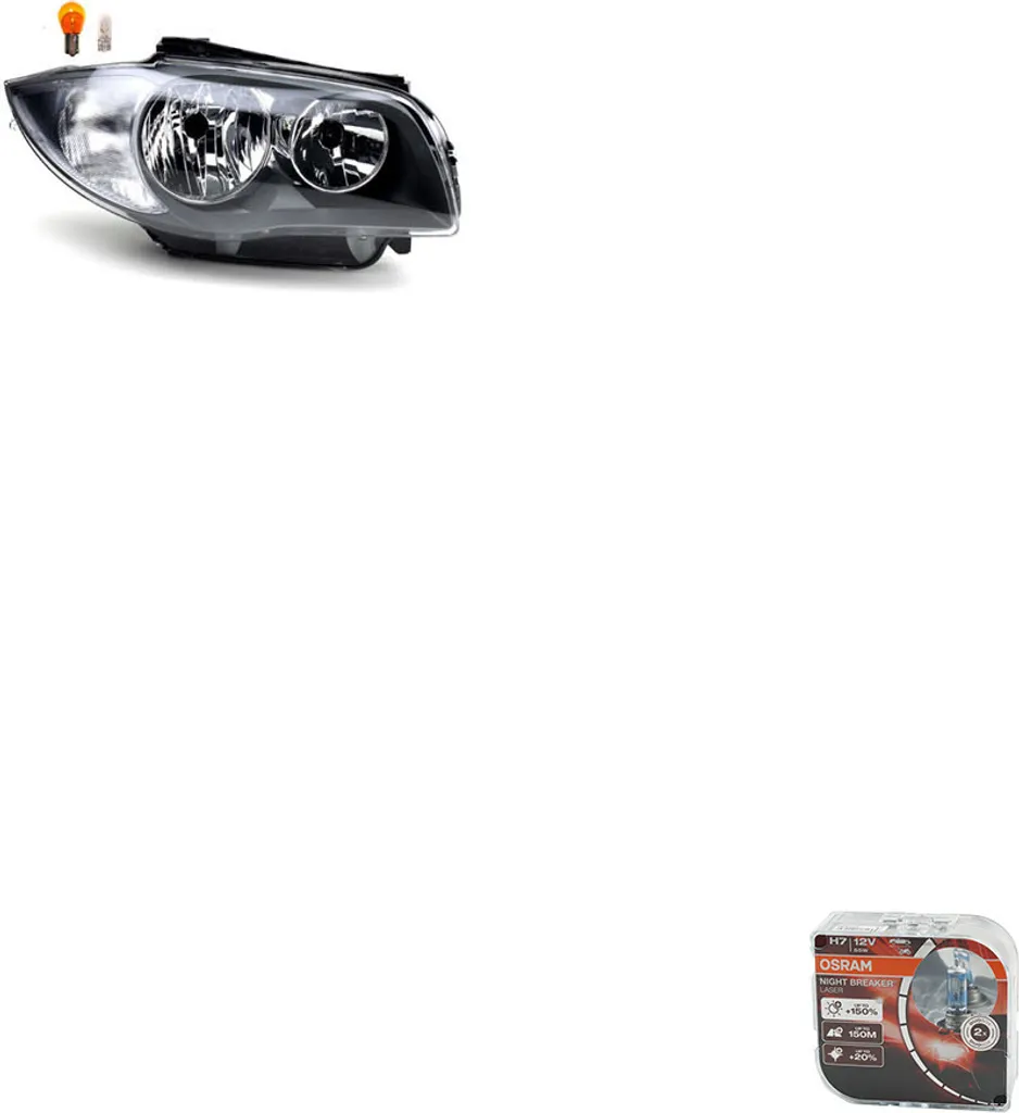 Faro Destro BMW Serie 1 E81-E88 + Lampada Osram Laser 63117249650