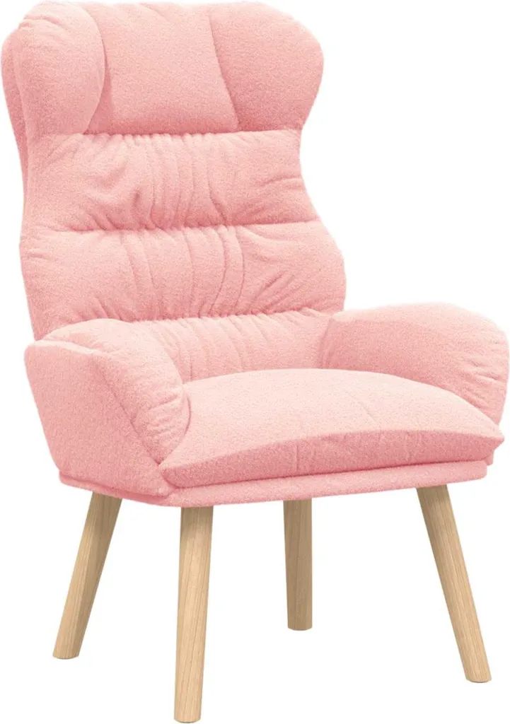 Scheda Tecnica Poltrona Rosa vidaXL 69 cm Sherpa e Legno Massello