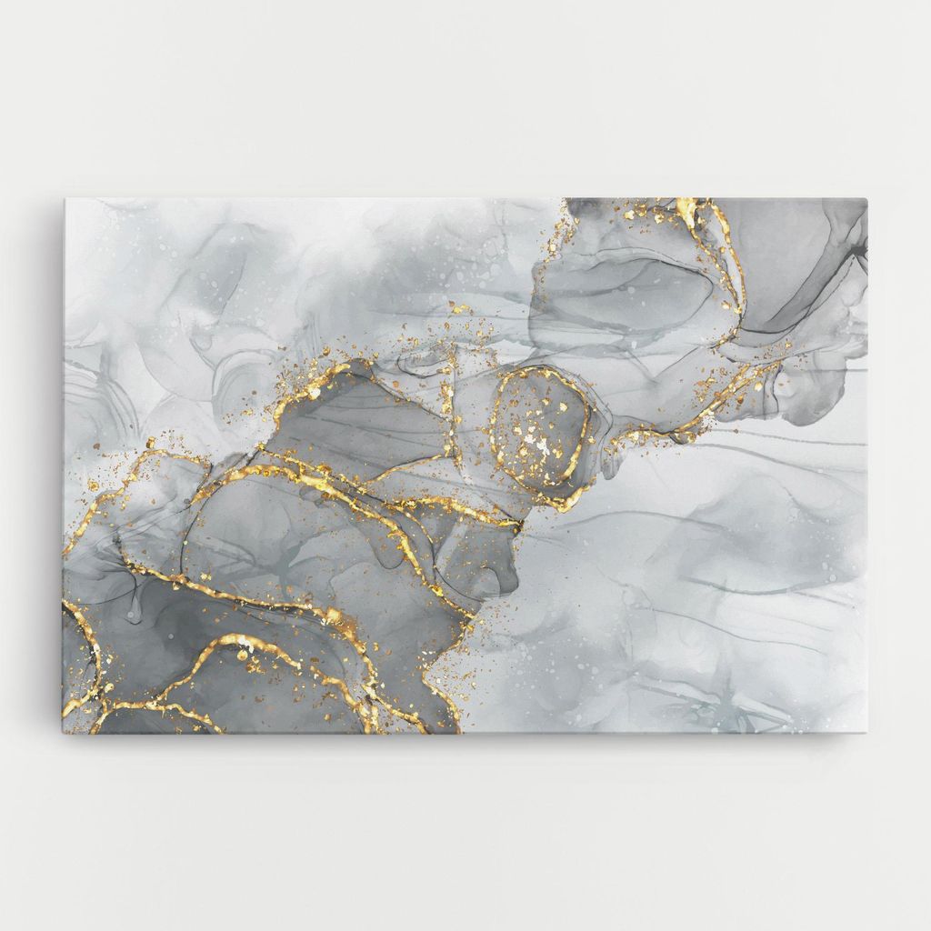 ARTHUB Leinwandbild 30x40 cm, White Ink Marble | Wohnzimmerdekoration, Hängende Bilder, Wanddekoration, Heimdekoration, Abstrakte, Marmor