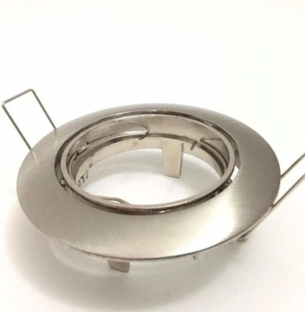 Support Spot Encastrable GU10 LED Orientable Rond INOX - Pack de 10 Pièces