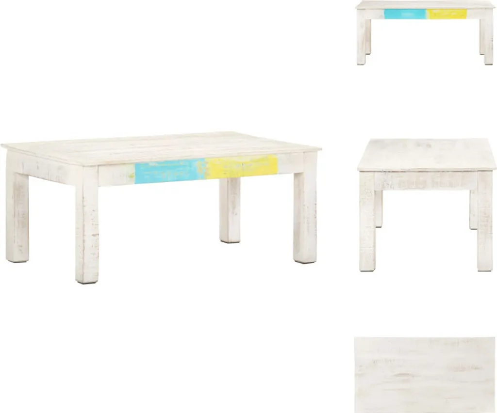 Crea il Tuo Angolo Relax: Tavolino Bianco vidaXL in Mango 110 cm