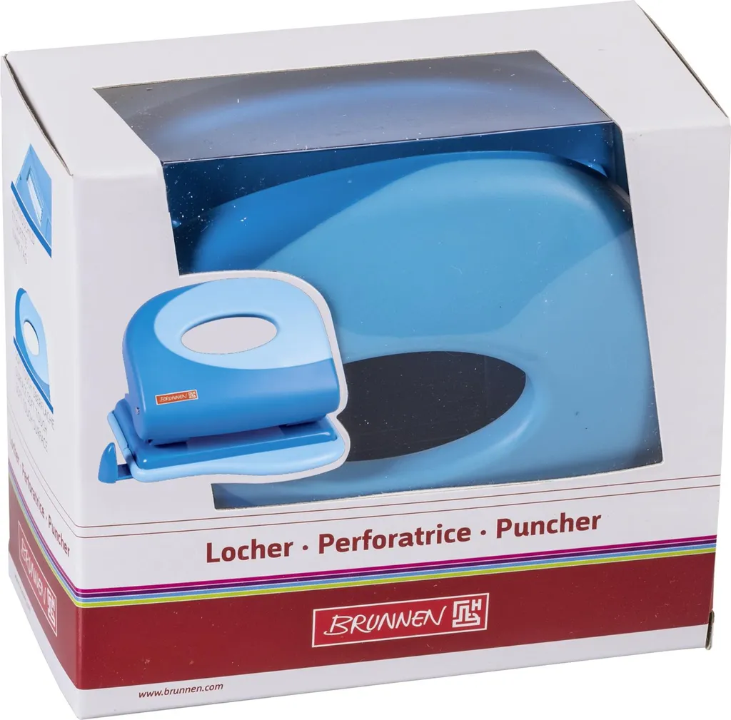Perforateur Soft-Touch BRUNNEN Colour Code Azur finition velours