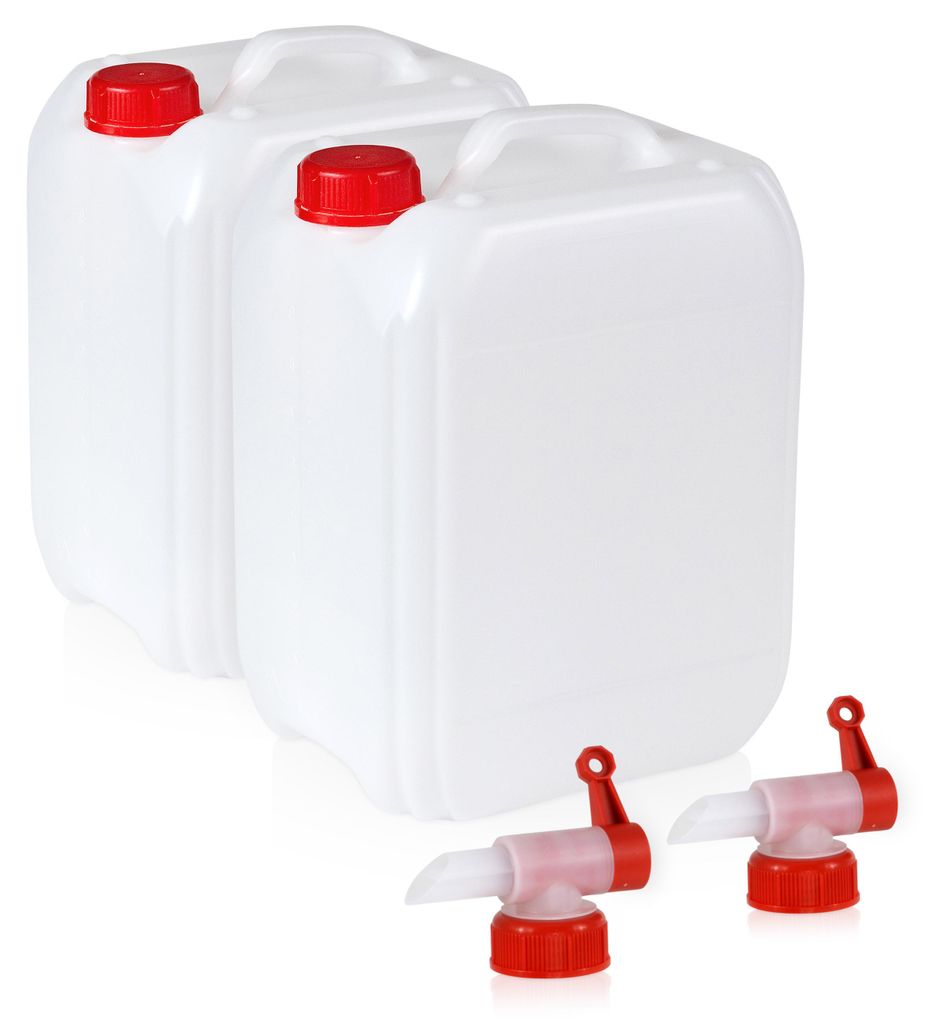 2x 10 L Kunststoff Kanister Set für Camping & Freizeit Produktbild 