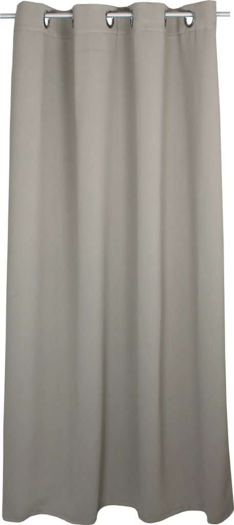 Verdunkelungsvorhang Ösen 140 x 175 cm Hell Taupe Vorhang blickdicht Gardine abdunkelnd wärmeisolierend