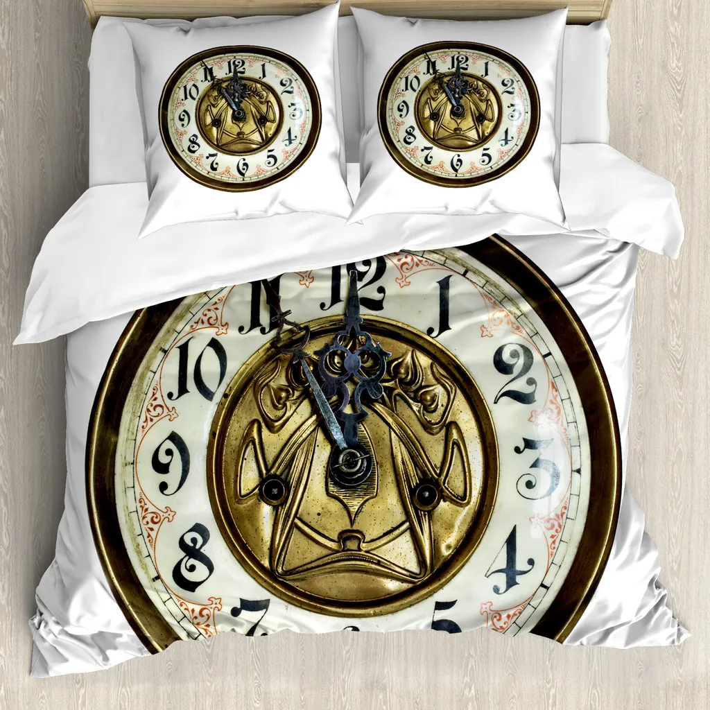 Copripiumino ABAKUHAUS Antique Clock 200x200 - Stile Vintage e Antiacaro
