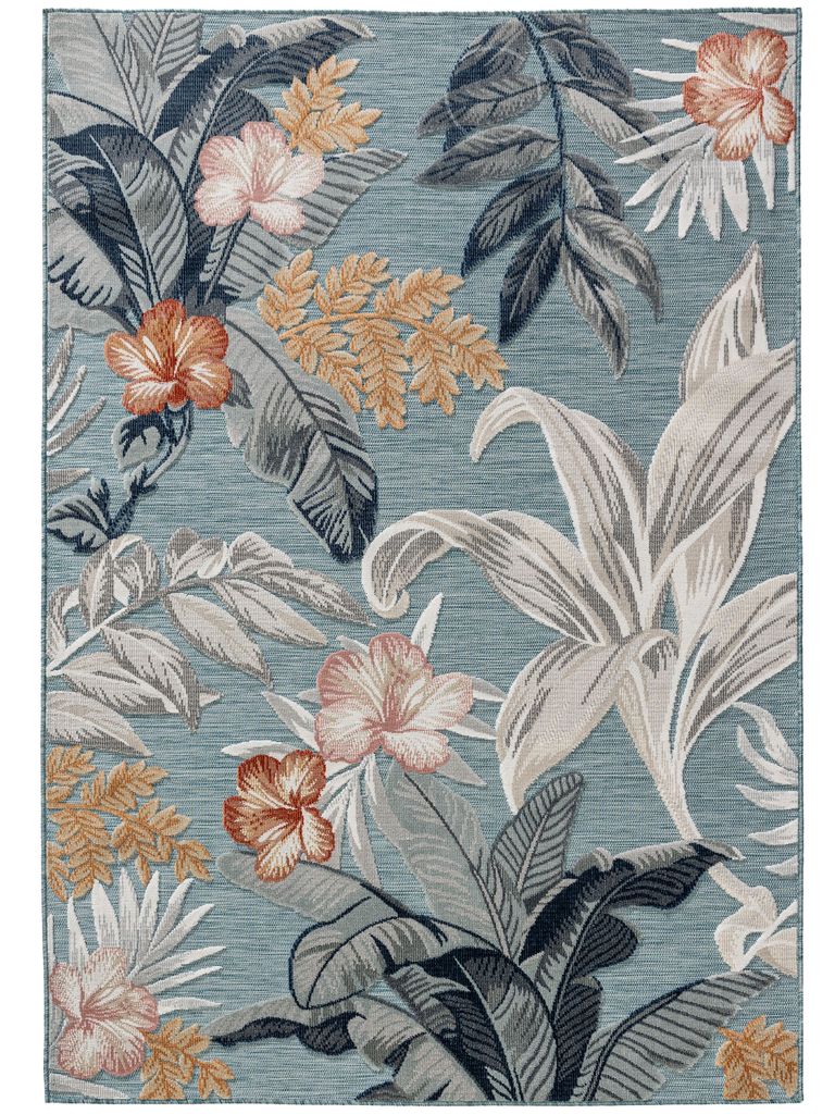 In- & Outdoor-Teppich Flora Multicolor 200x300 cm Outdoor Rechteckig Muster Kurzflor benuta