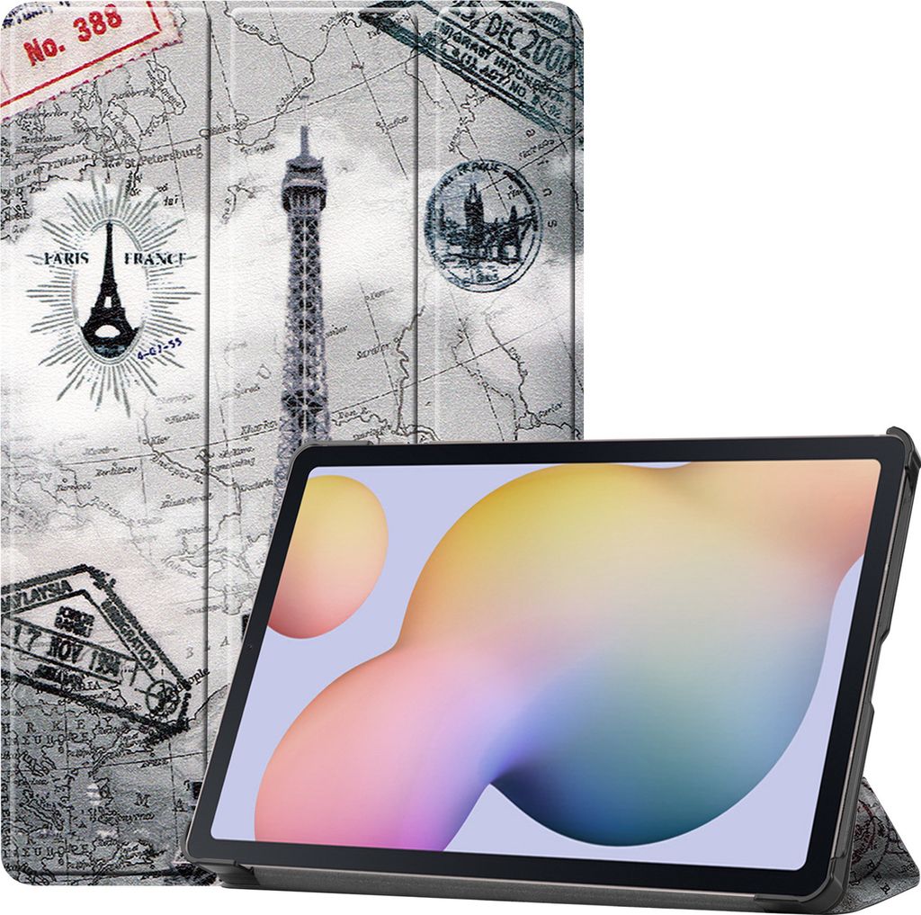 Case2go - Hülle kompatibel mit Samsung Galaxy Tab S7 11.0 (2020) - Tablet-Hüllen - Kunstleder Tablet Case Schutzhülle - Eiffelturm