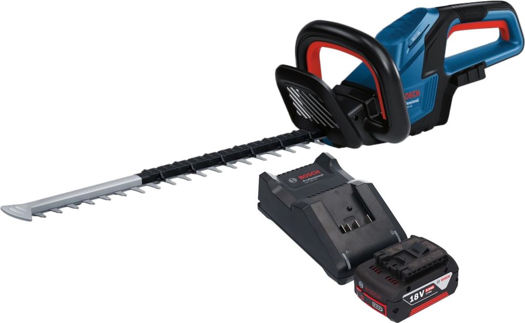 Bosch GHE 18V-50 Professional Akku Heckenschere 18 V 50 cm Brushless + 1x Akku 5,0 Ah + Ladegerät
