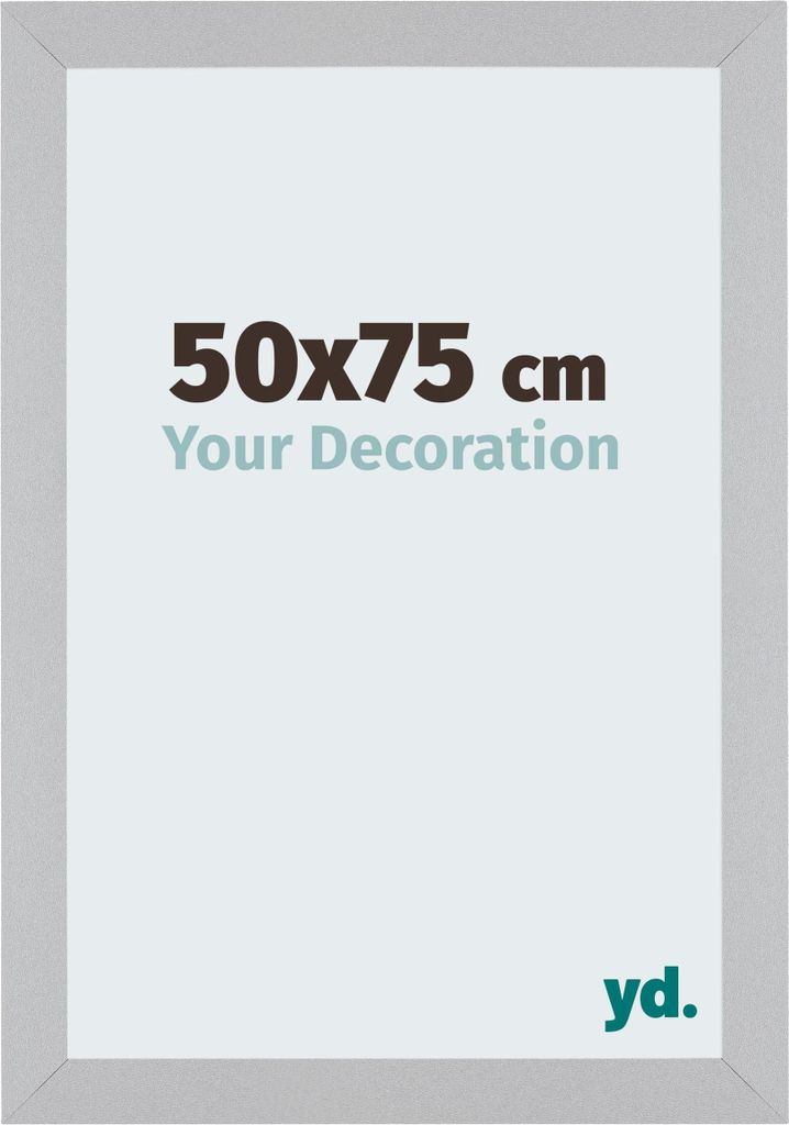 Puzzlerahmen 50x75 cm - Silber Matt - MDF - Mura