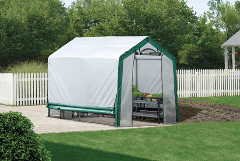 ShelterLogic fóliový skleník bílý/zelený 240x180x200 cm Obrázek produktu 