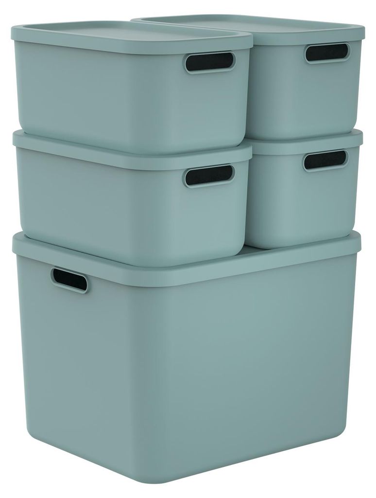 Rotho Aufbewahrungsboxen Set 5tlg. ALBULA light – Produktbild 