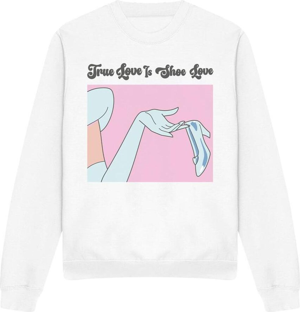 Cinderella - "Shoe Love" Sweatshirt für Herren/Damen Uni TV17391 (L) (Weiß)