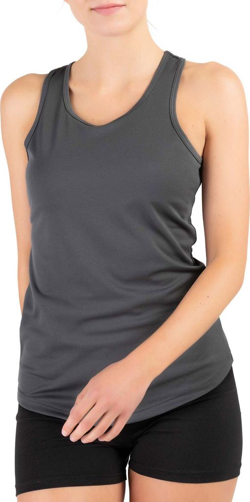 Mivaro Damen Sport Tanktop - Funktions Top aus Polyester, atmungsaktiv und schnelltrocknend, luftiger Schnitt, Größen XS bis 4XL