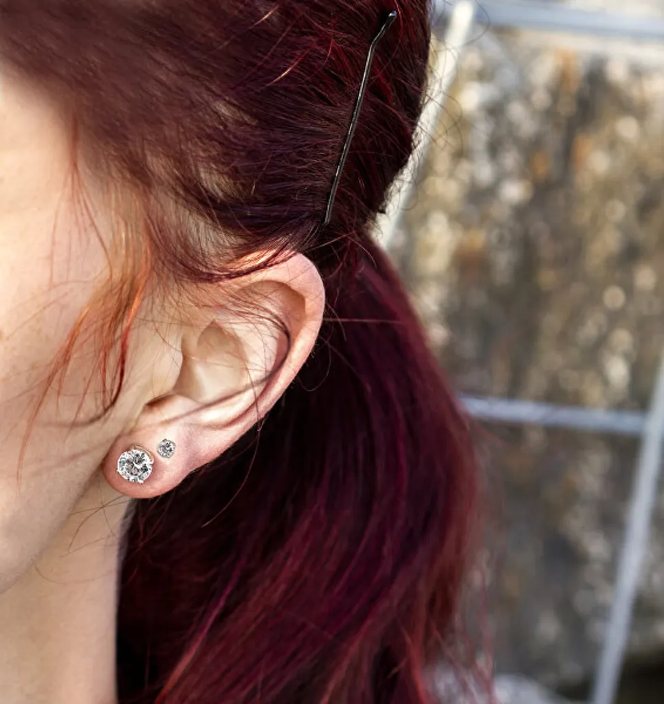 Boucles d'oreilles Zircon étincelant AGUP - Finition brillante 0,7 cm - 3